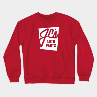 JC Auto Parts - (Single-Sided Alt Design White on Solid Color) Crewneck Sweatshirt